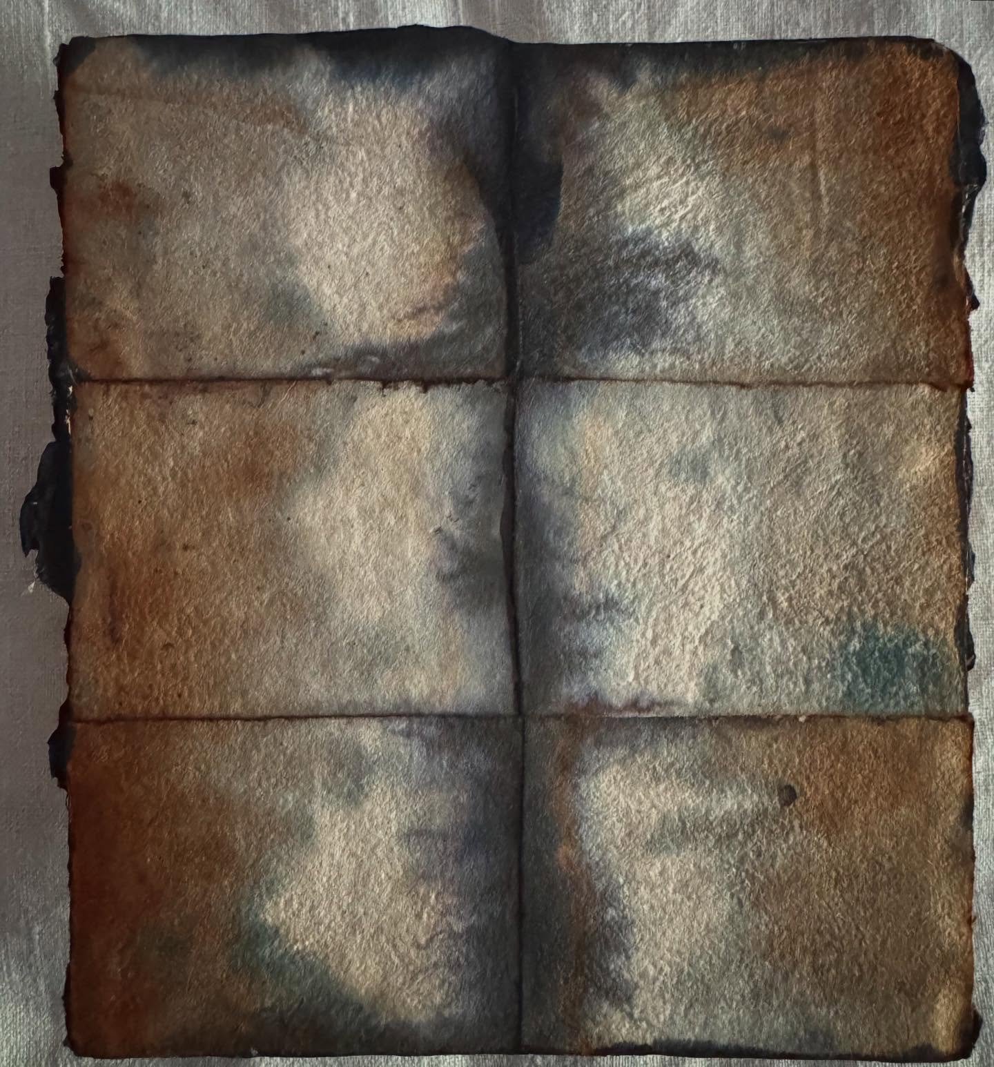 I am finding that photographing these new pieces is incredibly difficult!
Handmade paper, logwood dye, black pigment ink