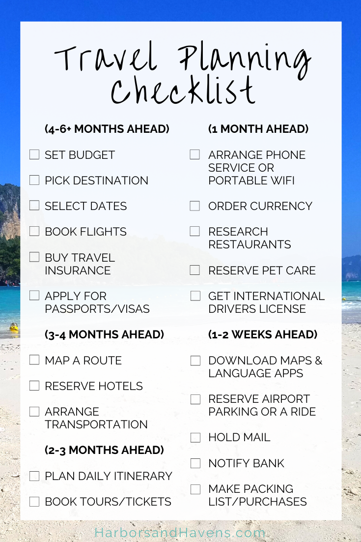 trip planning email