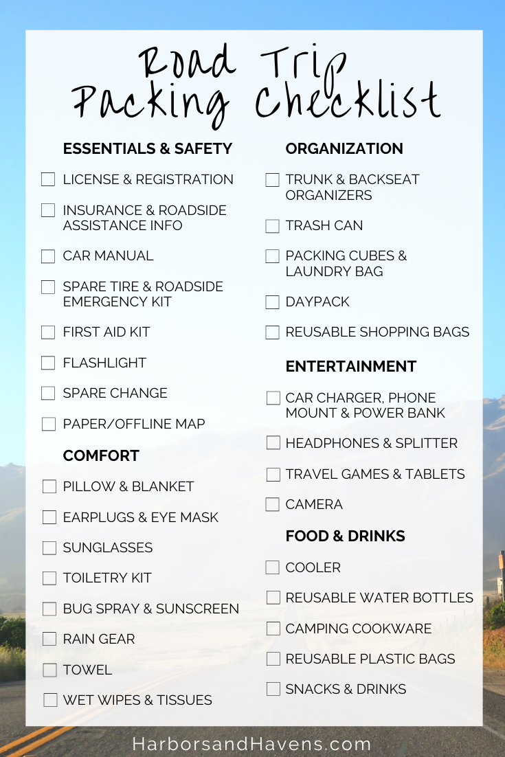 45 Essentials For a Family Road Trip + Packing List • Our Globetrotters