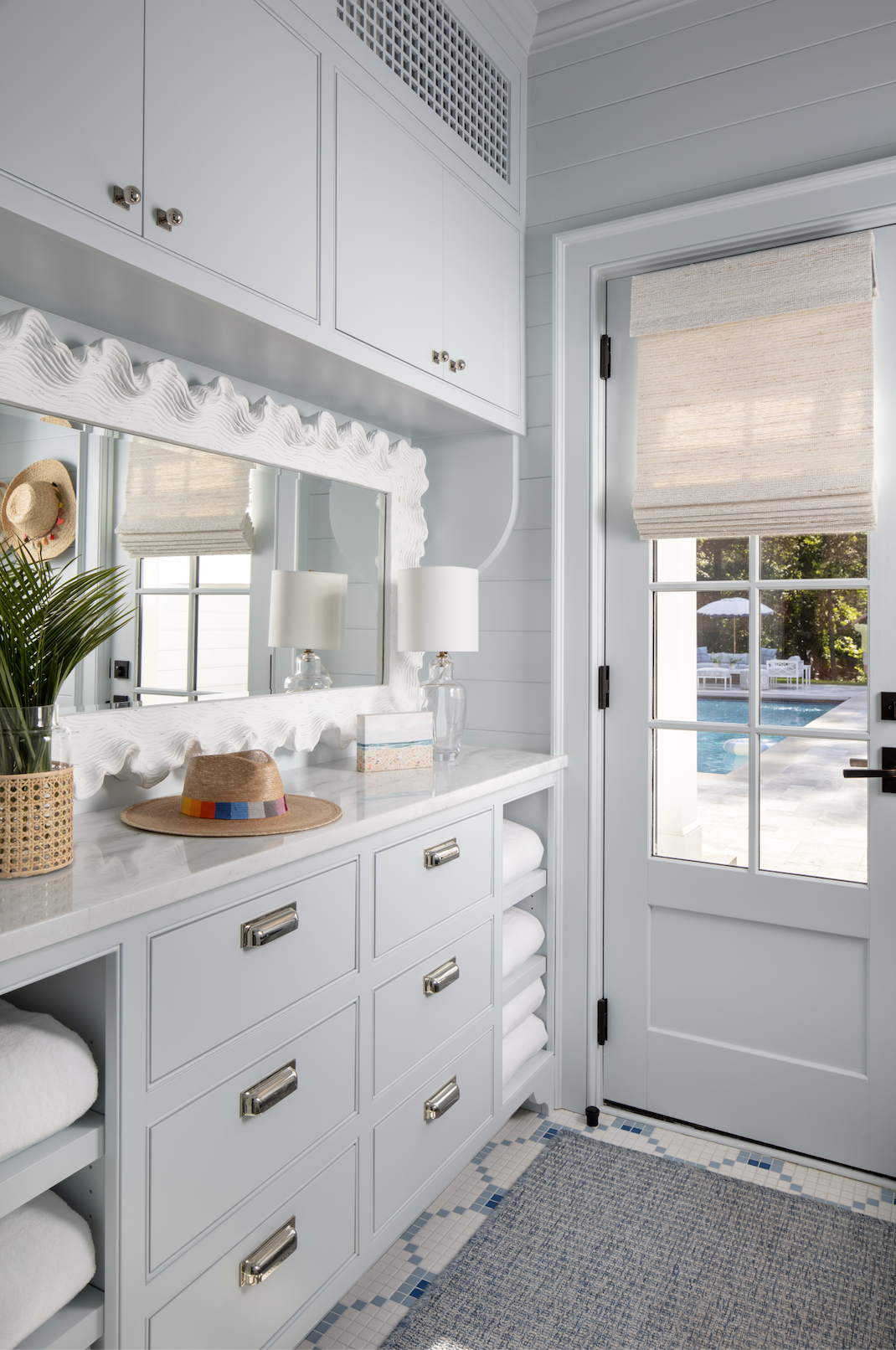 Marcia Fryer Landscape Design | Pool Bathroom Towel Room.png