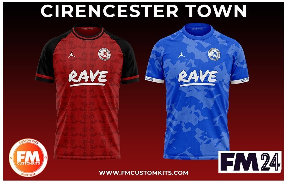 New kits for the Cirencester save featuring his favourite coffee spot @ravecoffee 🔥 #FM24