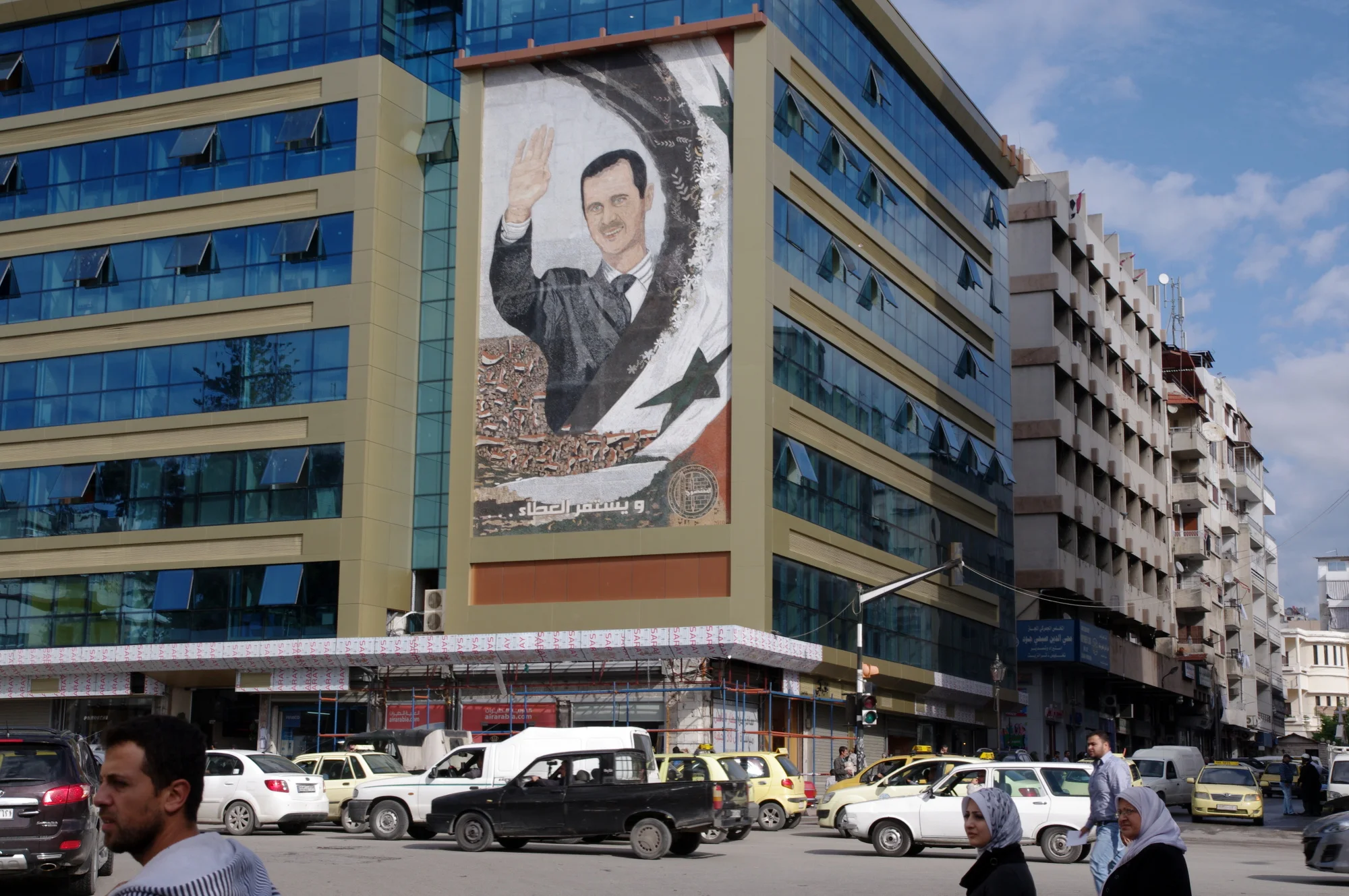 A mural of Bashar al-Assad in the port city of Latakia, Syria ( source )