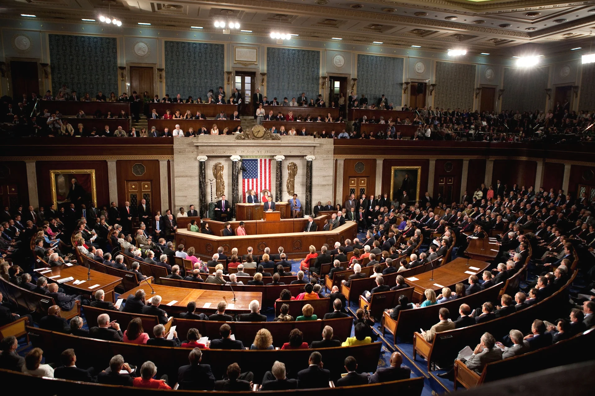 President Obama addressing a joint session of Congress in 2009 ( source )