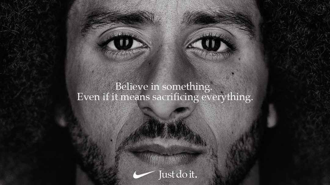 Colin Kaepernick, the newest face of Nike's "Just Do It" campaign ( source )