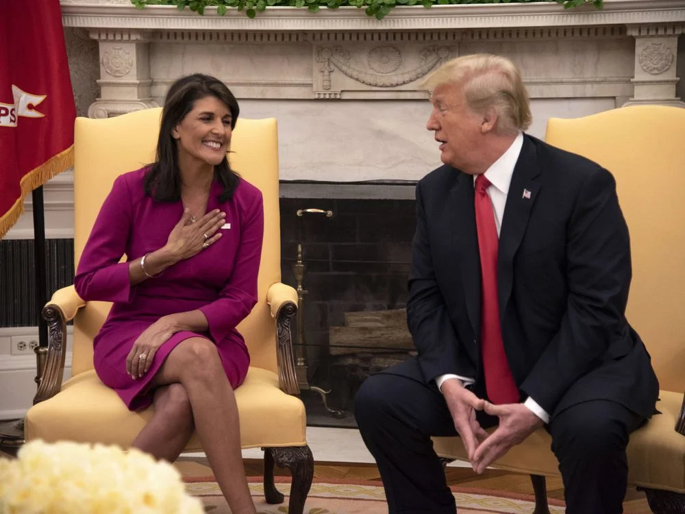 Ambassador Haley with President Trump at the White House ( Image )