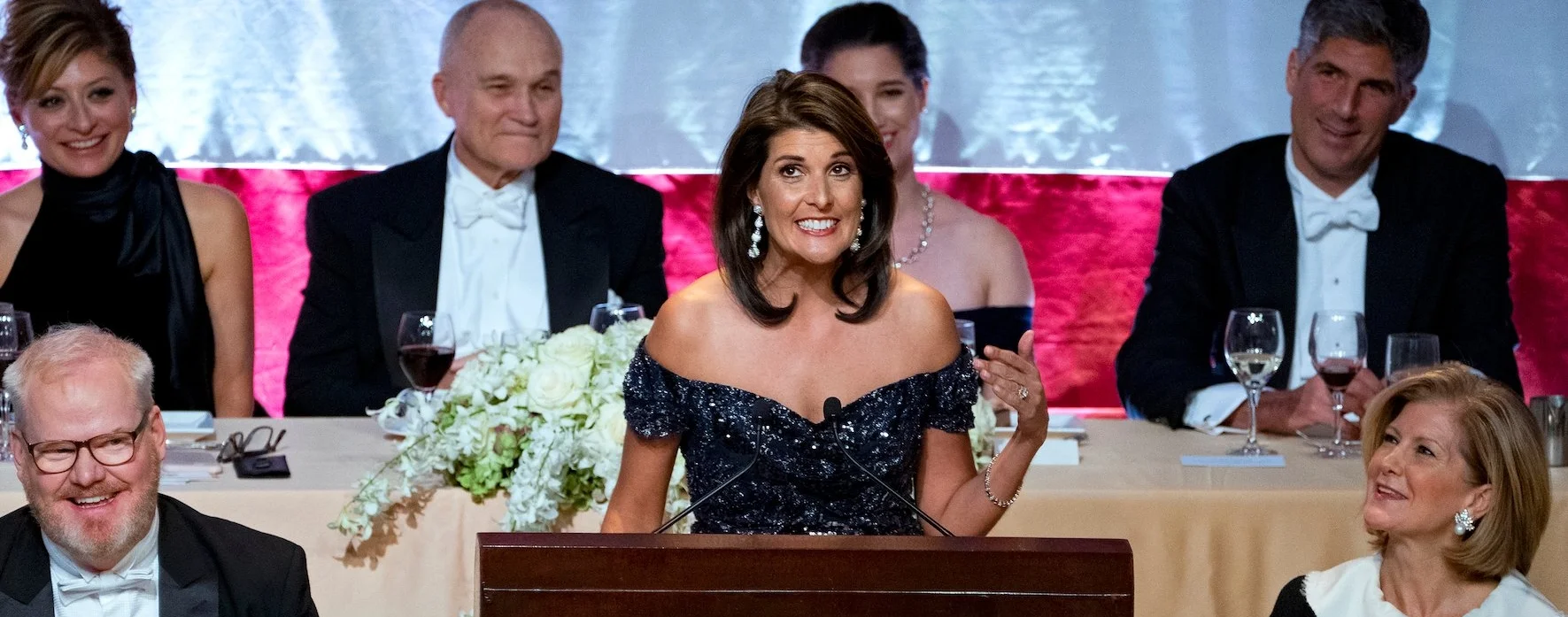 Outgoing Ambassador to the United Nations Nikki Haley speaking in New York City last week ( Image )