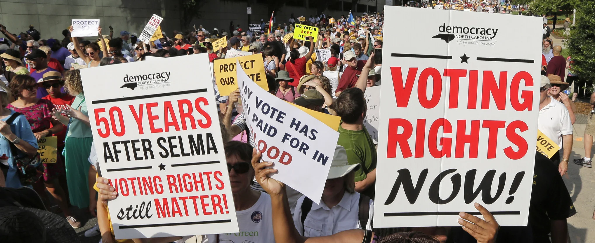 A demonstration supporting voting rights ( Image )