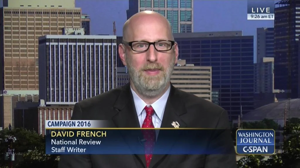 National Review writer David French appears on C-SPAN in 2016 ( Image )