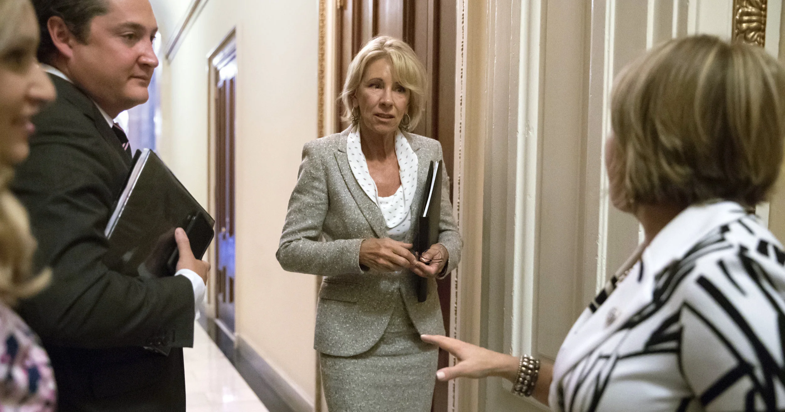 Secretary of Education Betsy DeVos at the Capitol ( Image )