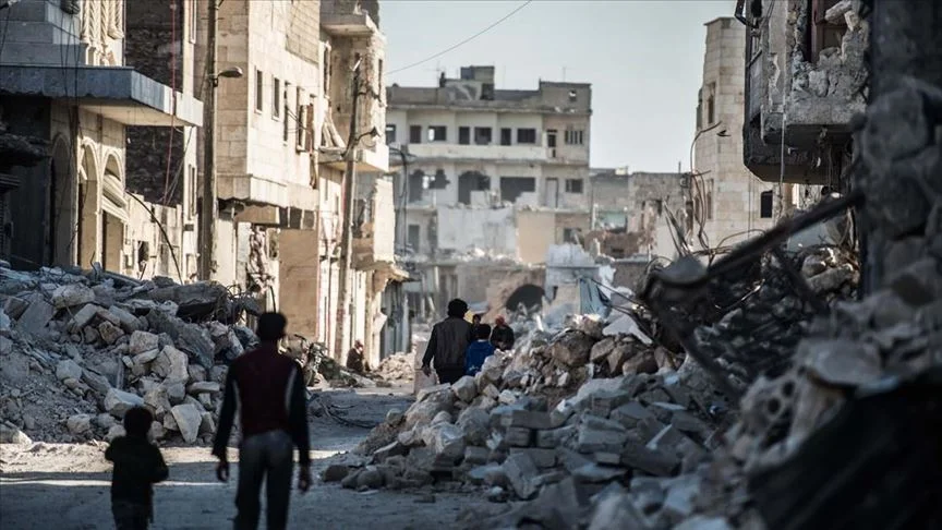 Now in its ninth year, the Syrian Civil War has claimed 300,000 lives and displaced more than seven million people ( Image )