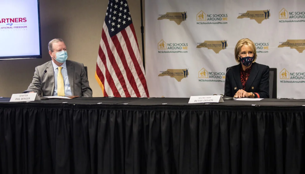 Education Secretary Betsy DeVos Visits Raleigh to Promote School Choice