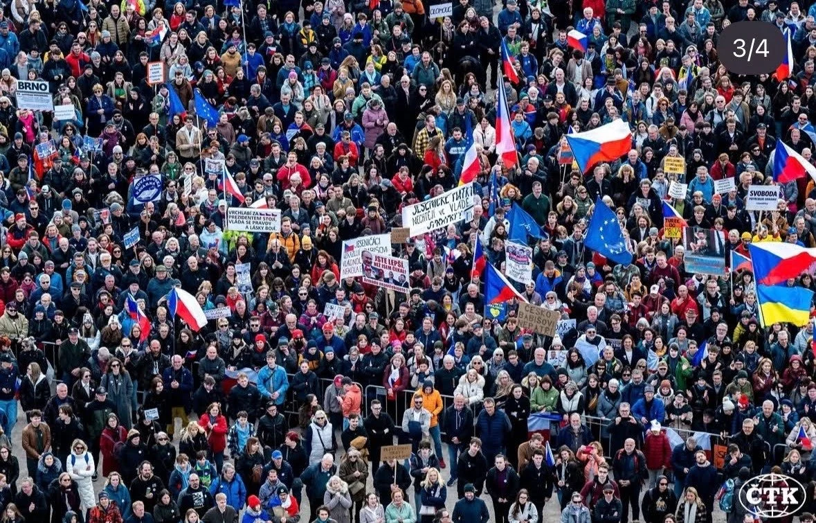 Anti-Government Protests Erupt In Prague Calling for the Prime Minister’s Resignation