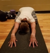 My favorite expression of Balasana is with wide knees, 3rd eye to the mat with palms lifted