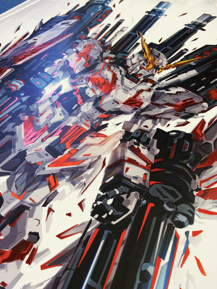 Unicorn Gundam Destroy Mode Limited Edition Red Foil Chasing Artwork