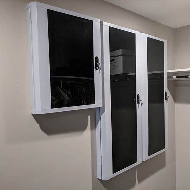 Starting with the end in mind, even when the unexpected happens, produces a better product. During framing, these stud bays were moved to allow extra between the panels to allow for the hinged finish doors. 
At install, the cabinet installer took his