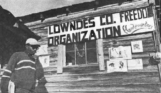 Robert Mants outside of the headquarters of the Lowndes Co. Freedom Organization. By Doug Harris, www.crmvet.org