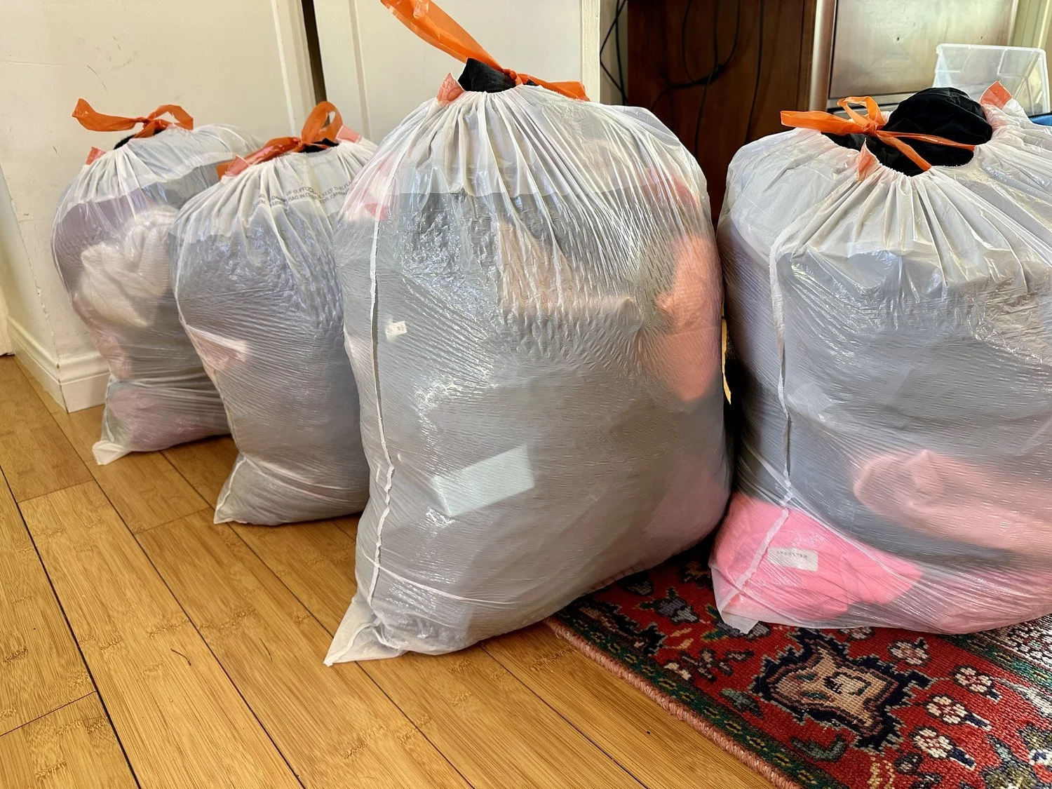 Pasadena Home Organizing Inspiration: 4 Bags of Clothes OUT for Donation!