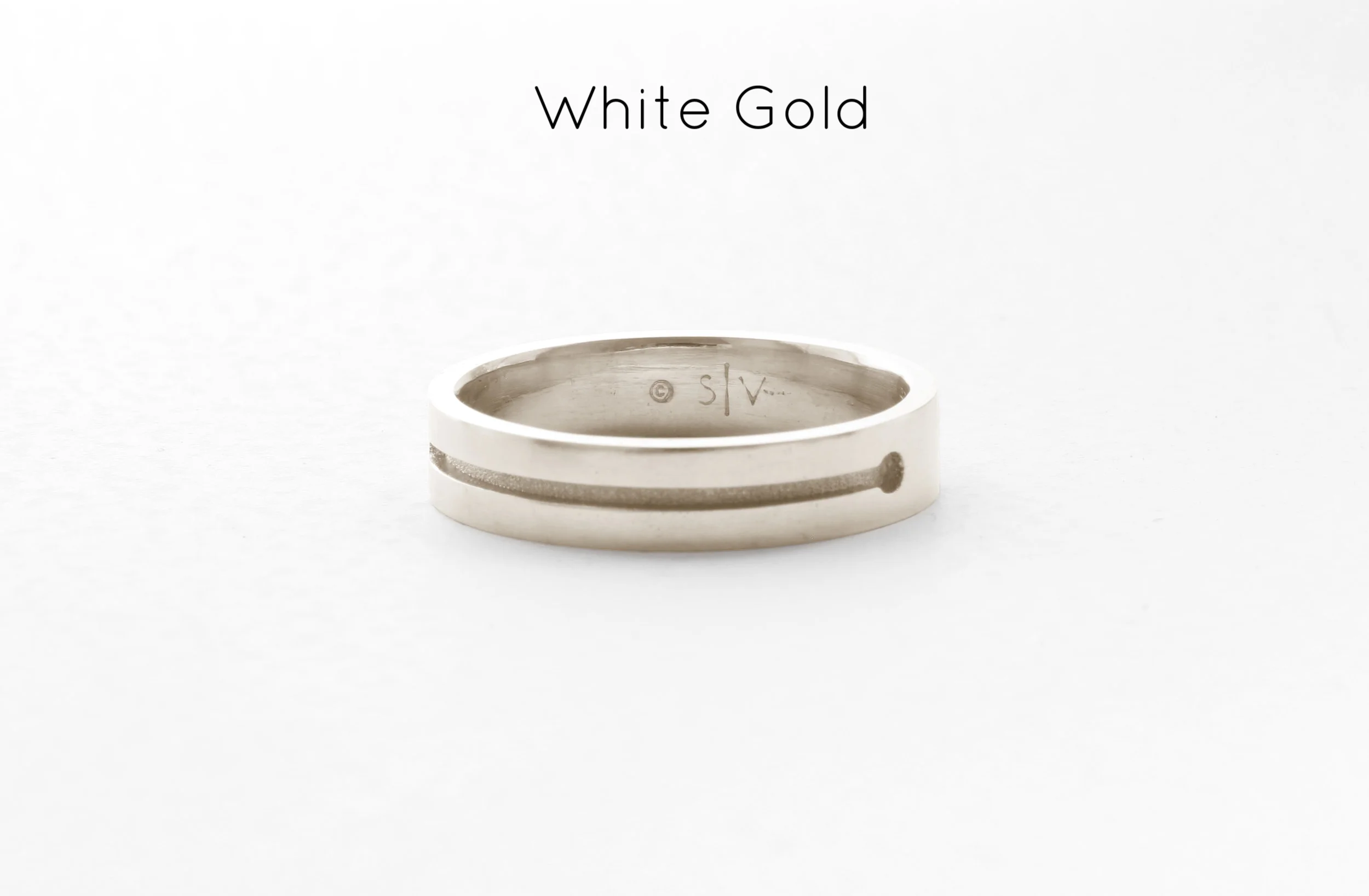 mens ring band yellow white gold handmade bespoke custom sophisticated