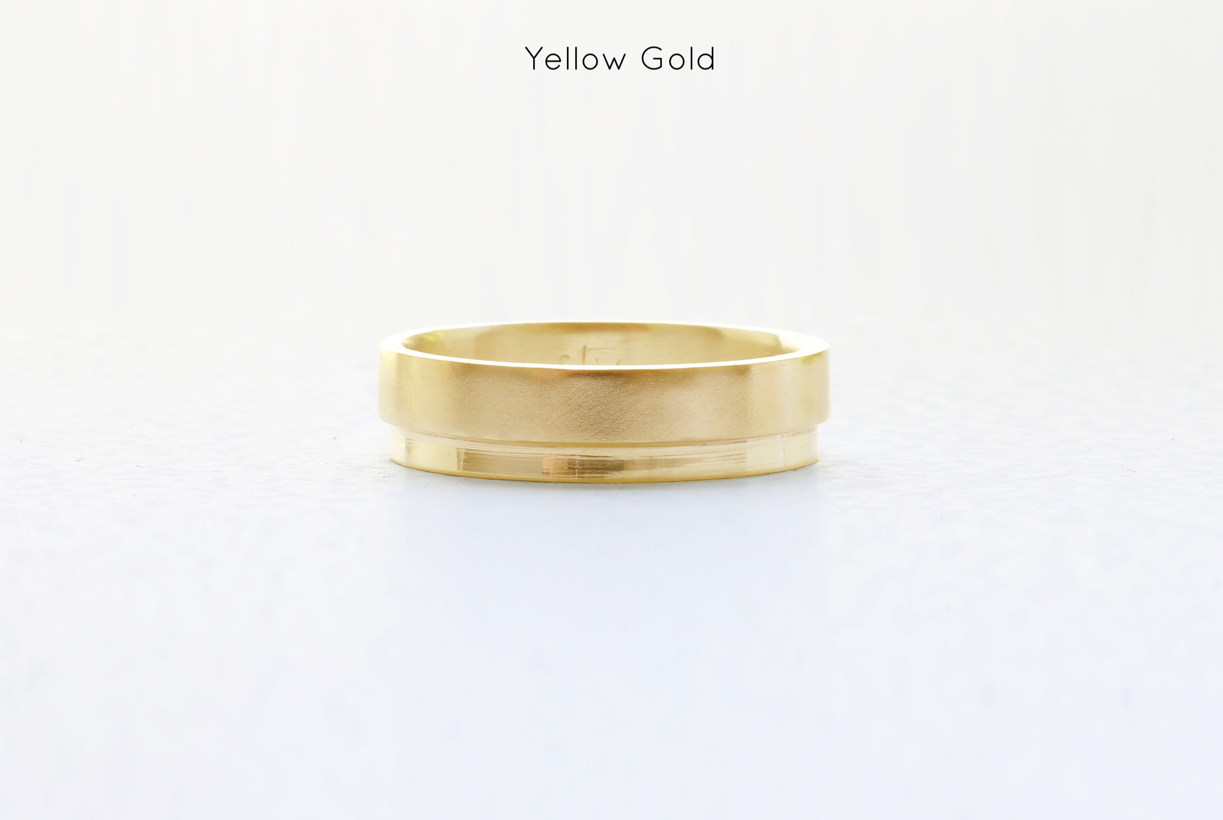 mens ring band yellow white gold handmade bespoke custom sophisticated