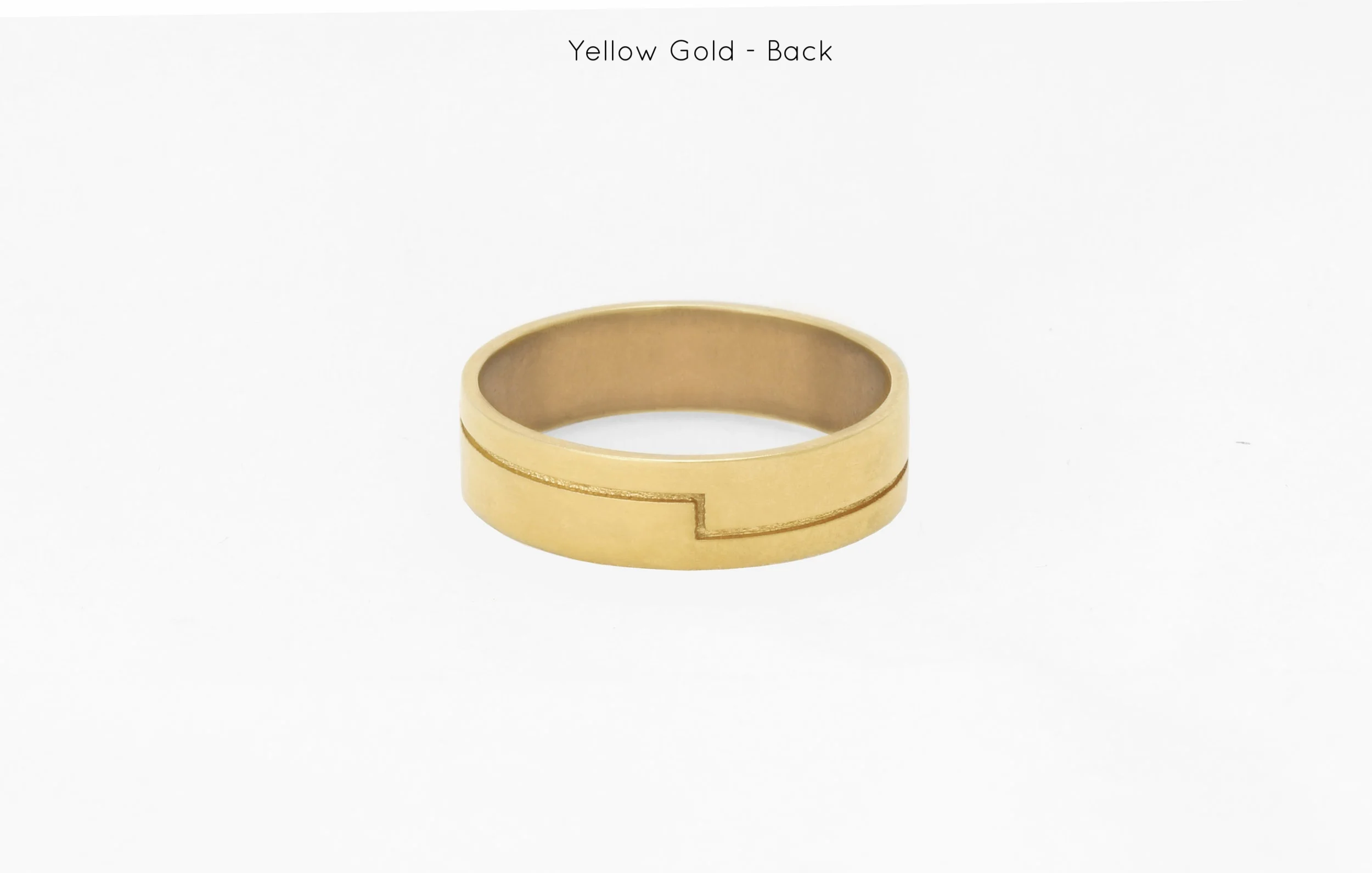 mens ring band yellow white gold handmade bespoke custom sophisticated