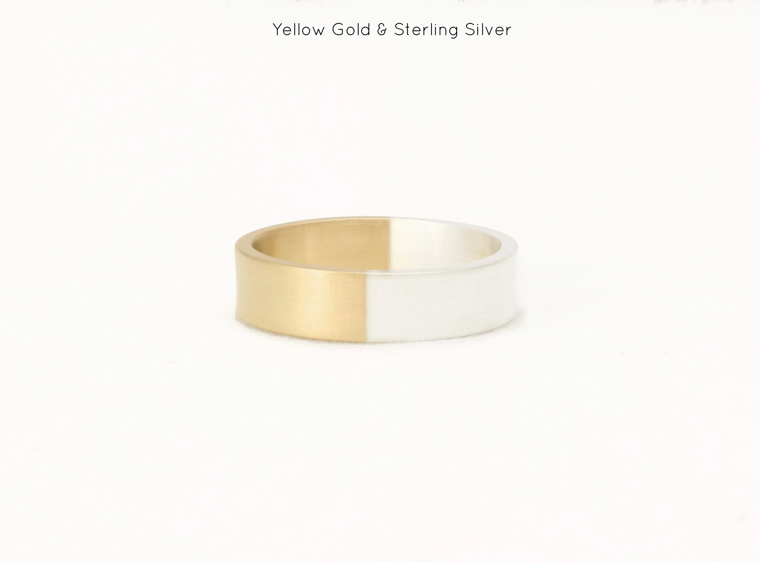 mens ring band yellow white gold handmade bespoke custom sophisticated silver