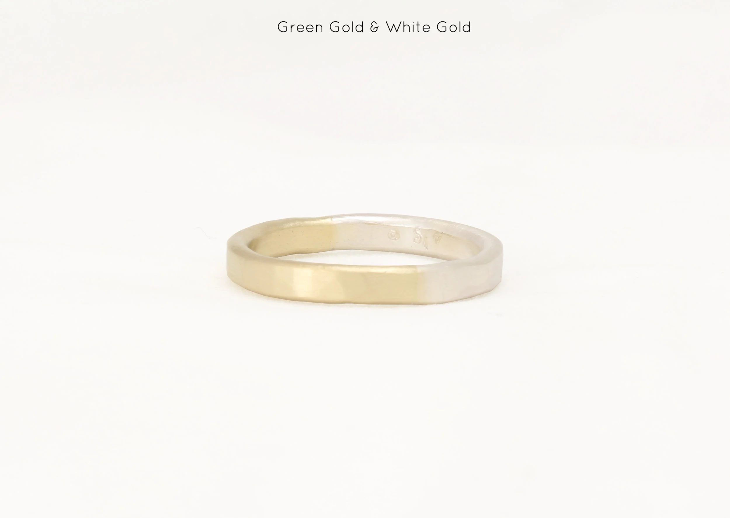 mens ring band yellow white gold handmade bespoke custom sophisticated hammered