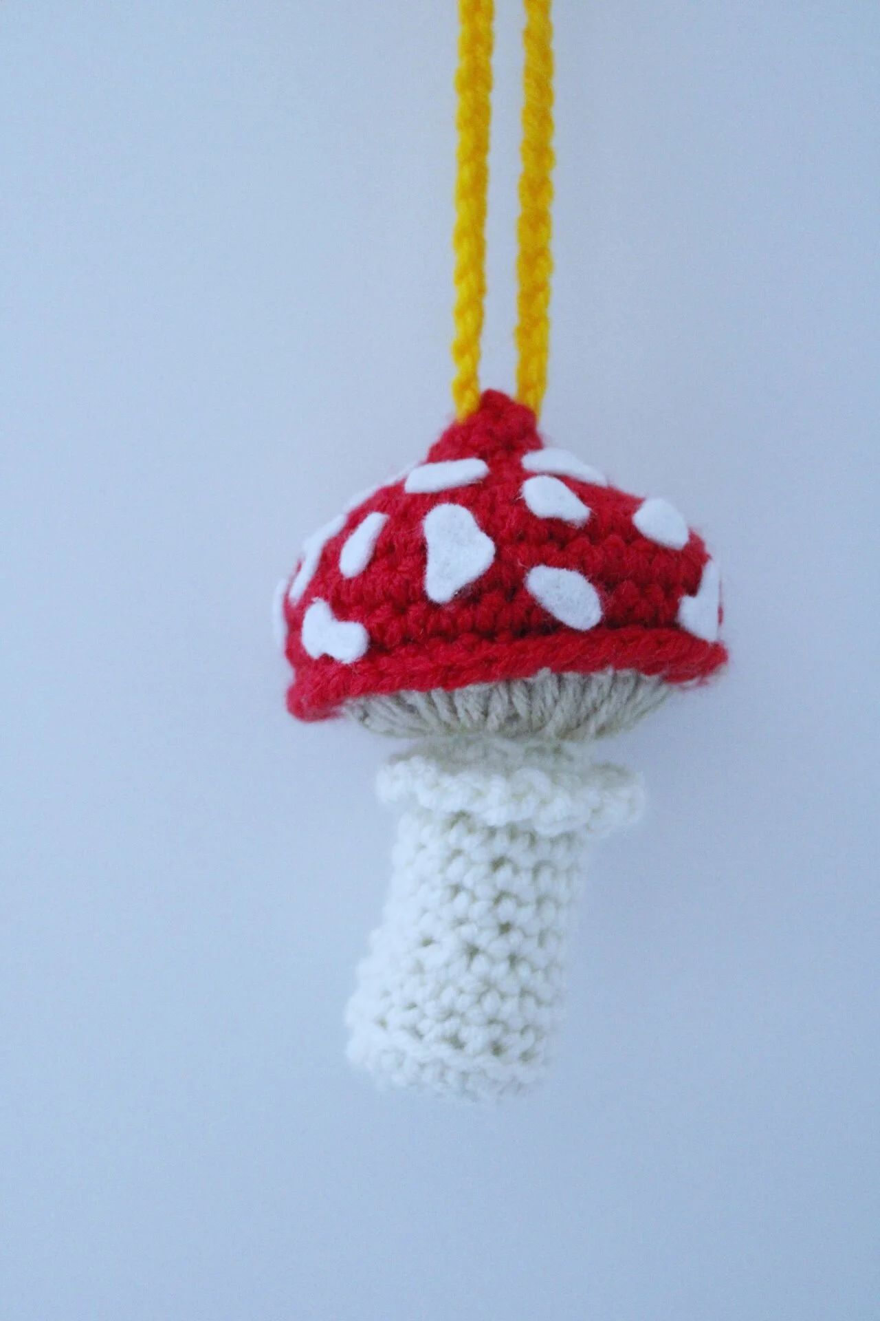 Mushroom rearview mirror decoration