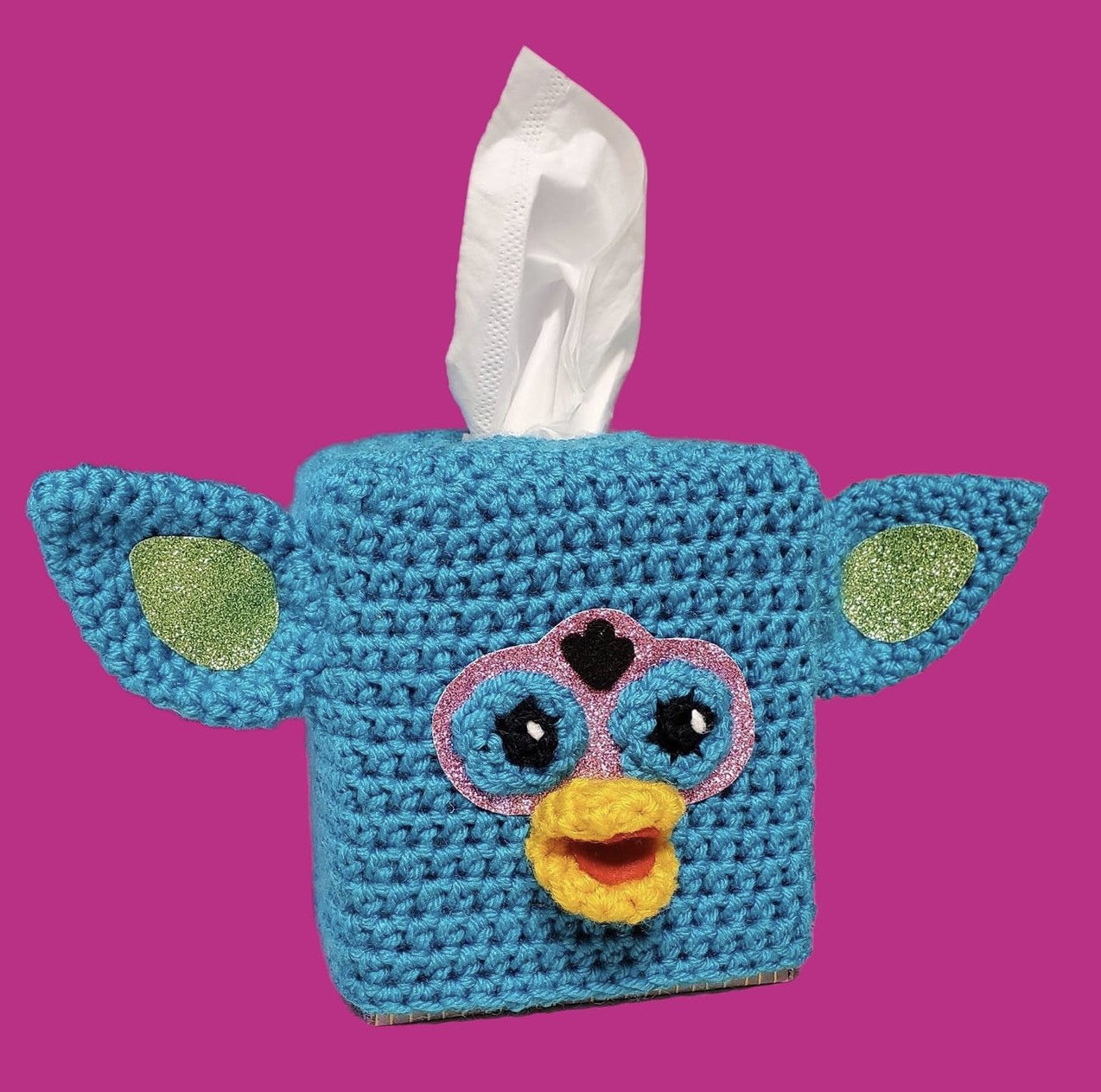 Furby tissue box cover