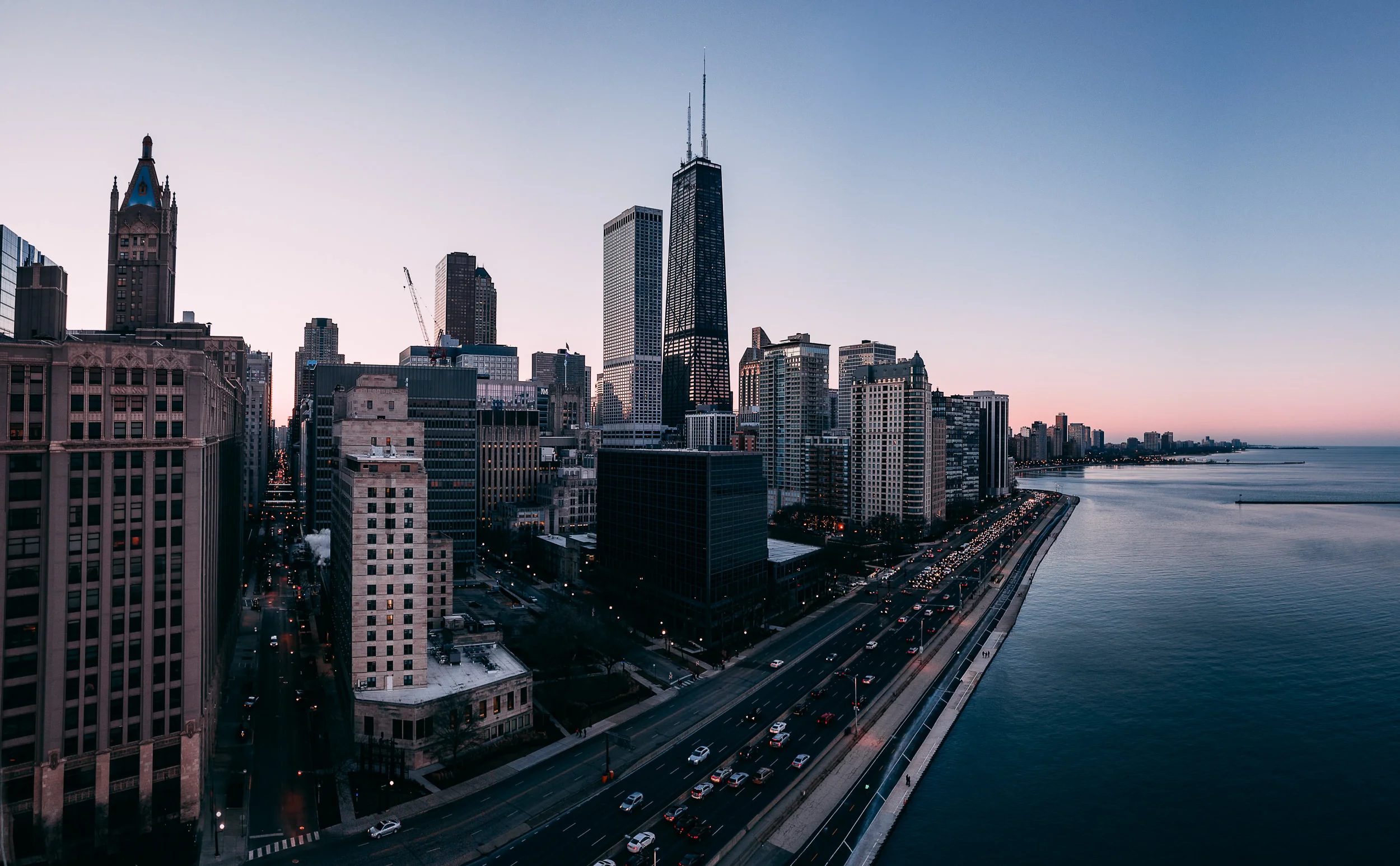 Sunset at Ohio St Beach // Chicago