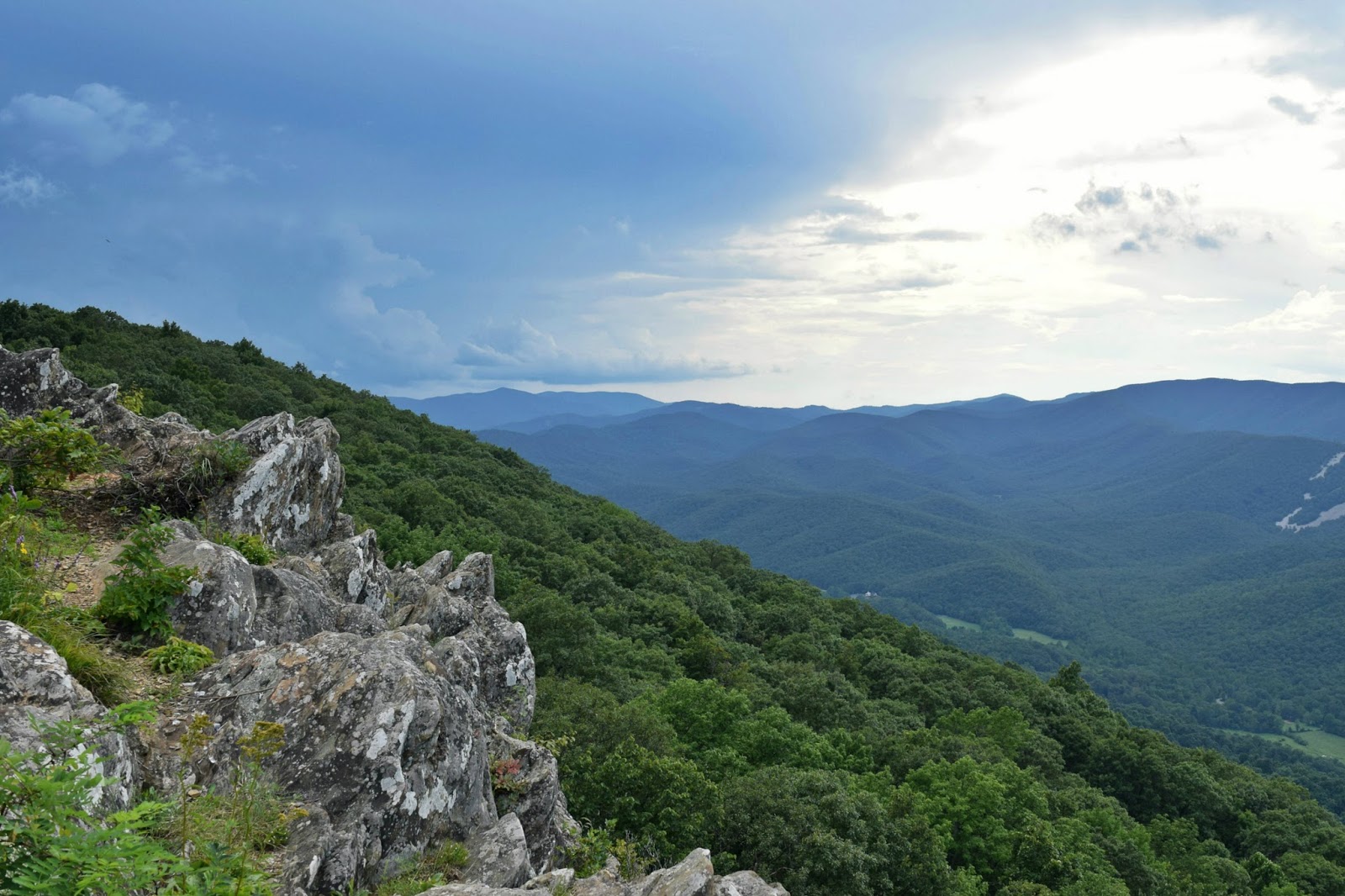 An overlook on the Blue Ridge Parkway in Virginia