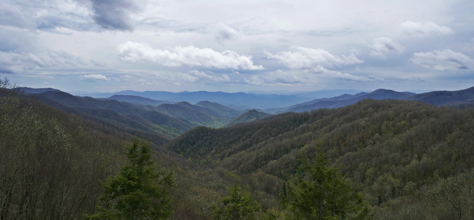 An overlook in the Smoky Mountains