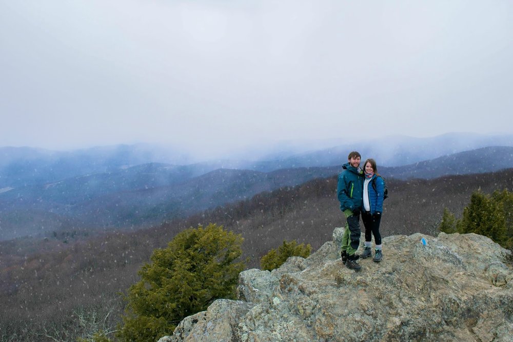  Getting caught in the snow in Shenandoah National Park 