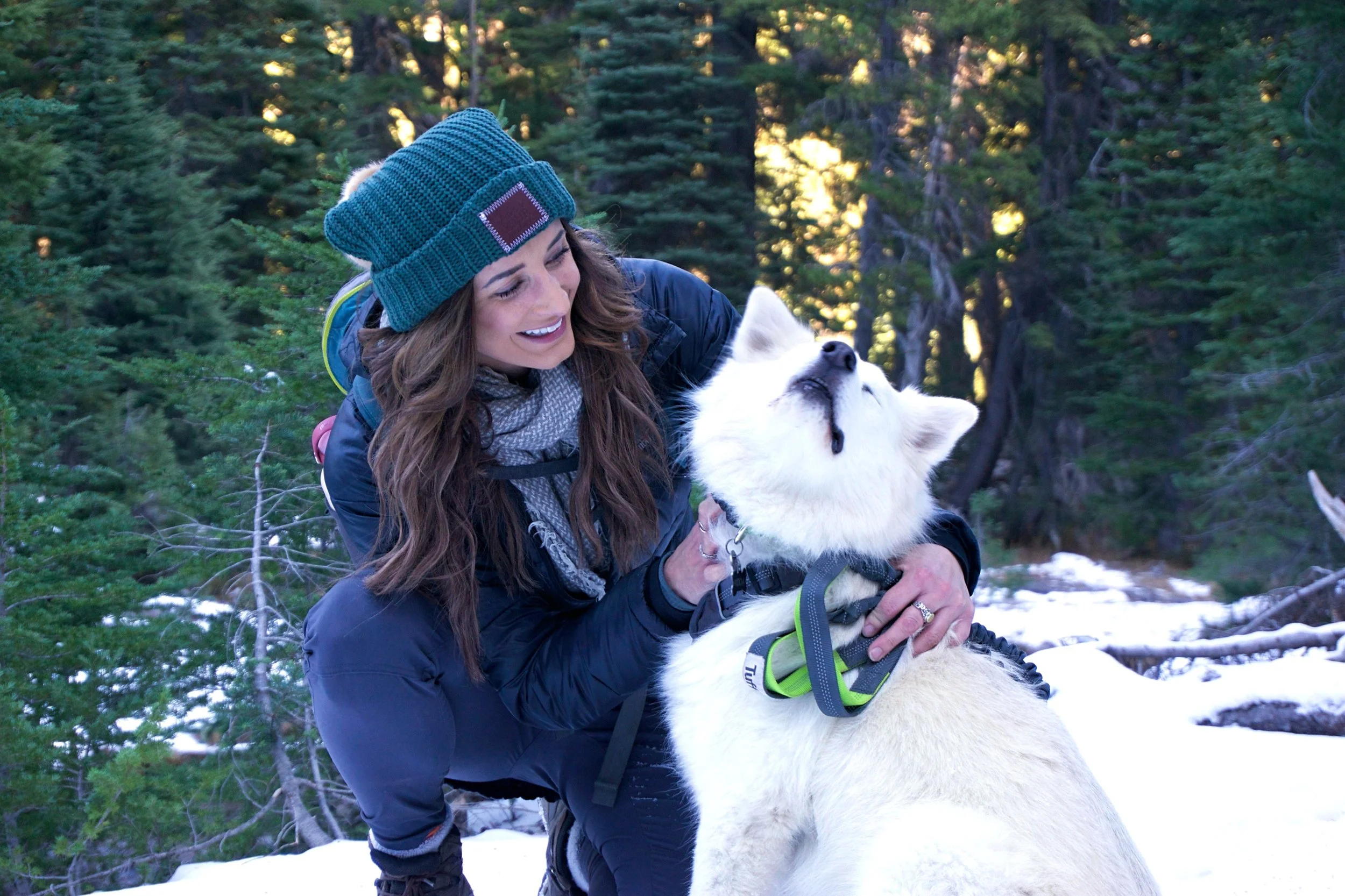 Emily and her pup.