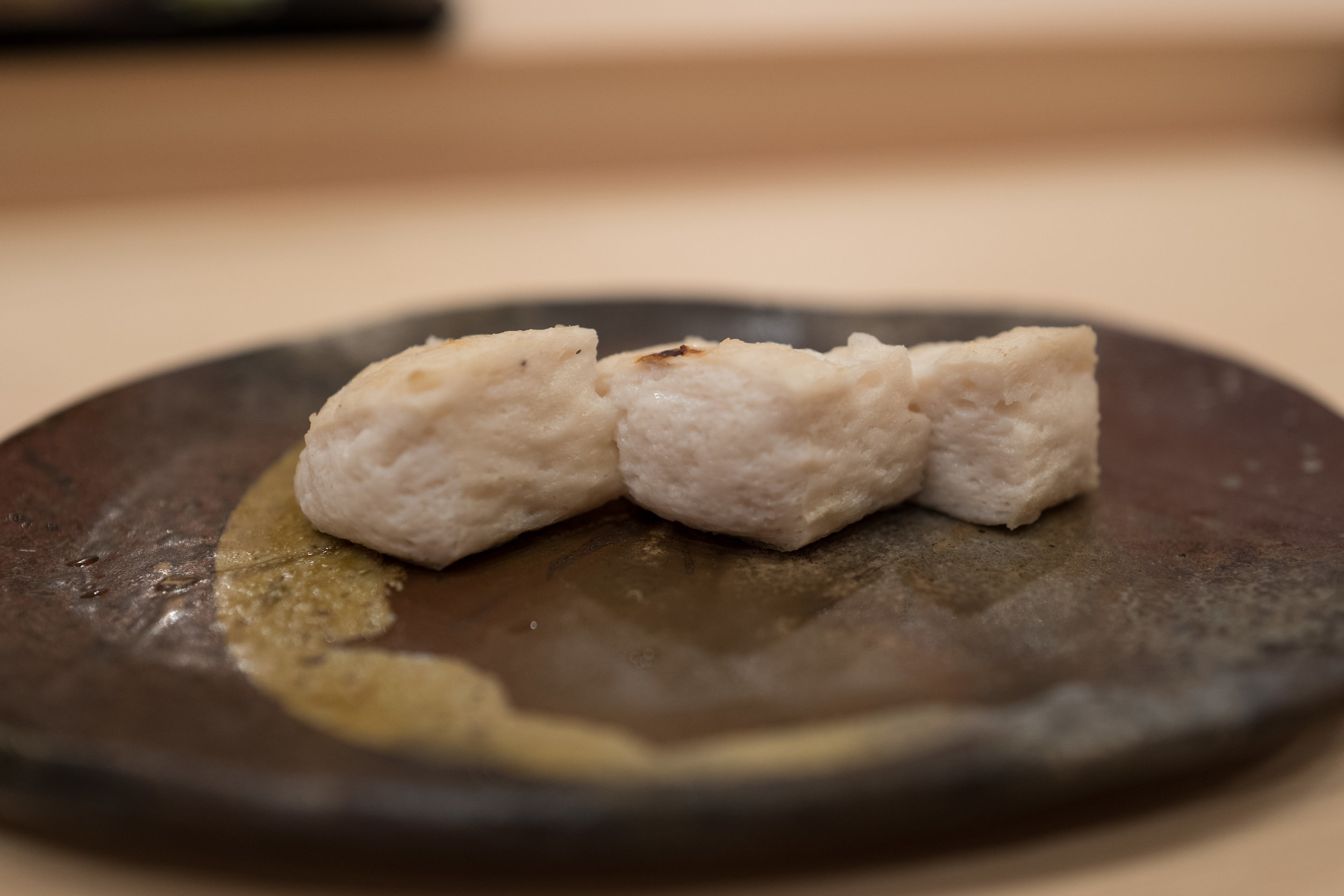  The soufflé-like shirako preparation was one of my favorite otsumami served.&nbsp; 