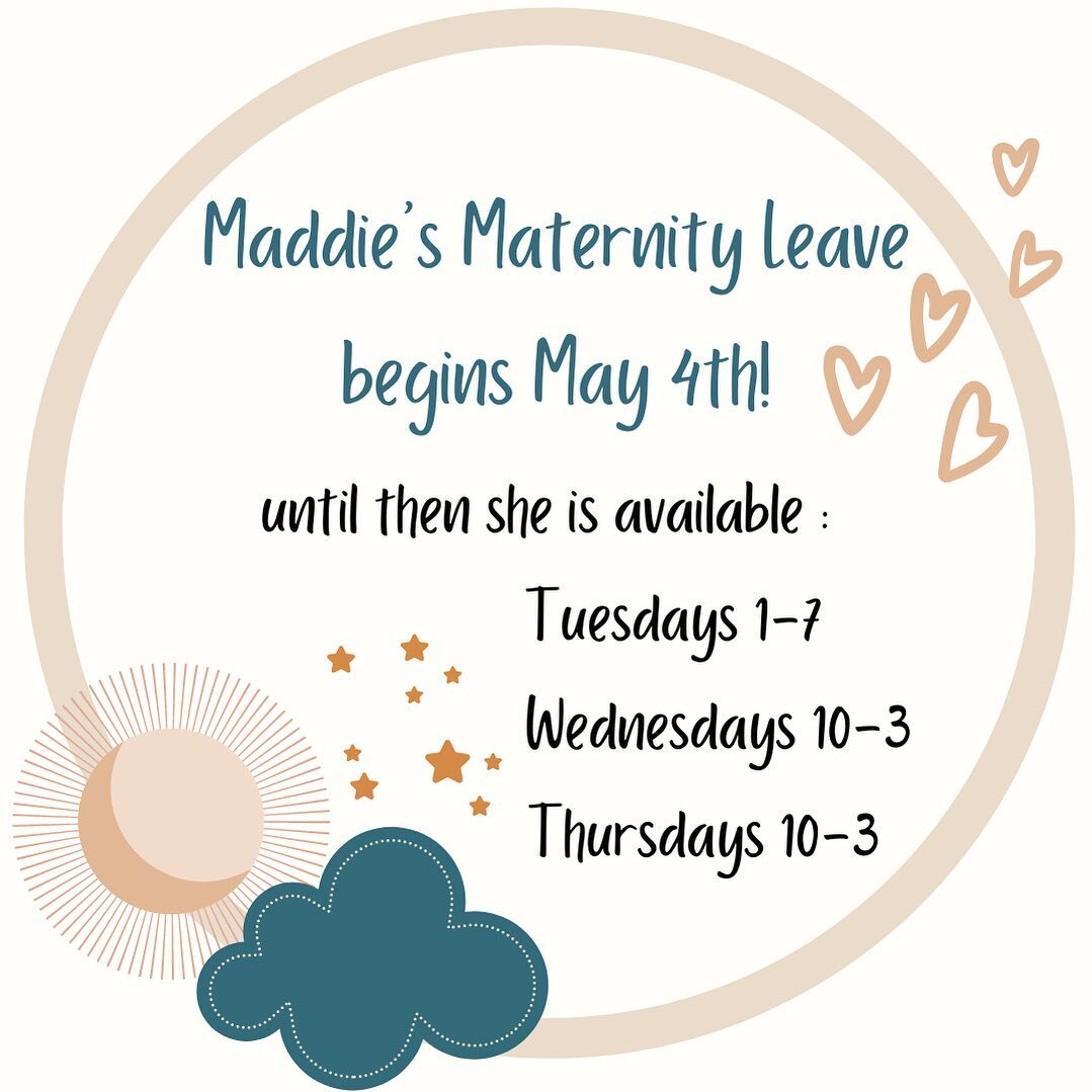 We are so excited for Maddie! Please join us in congratulating her at your next appointment before her Maternity leave begins! 👶🏽🍼💗