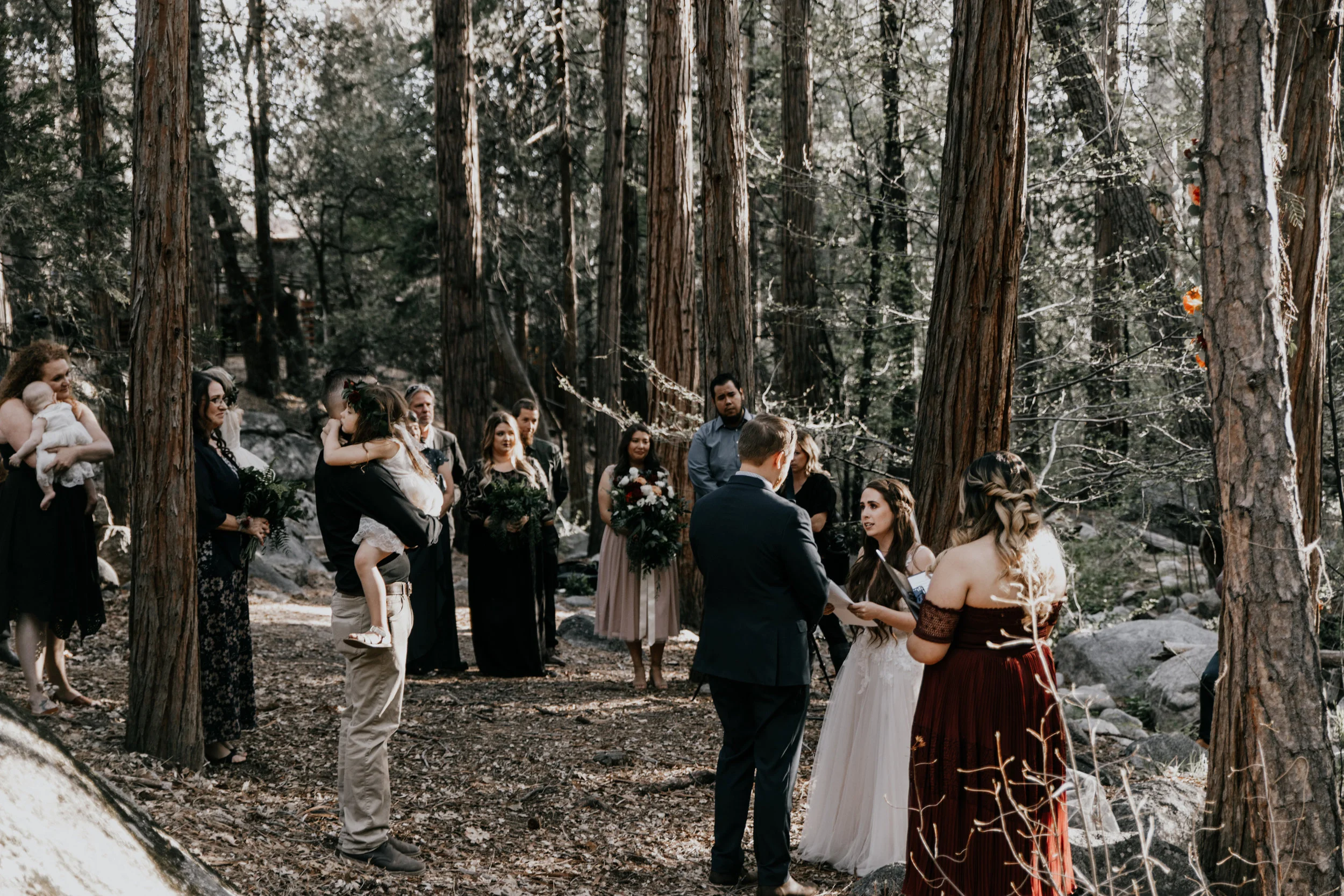 wedding vows in the woods