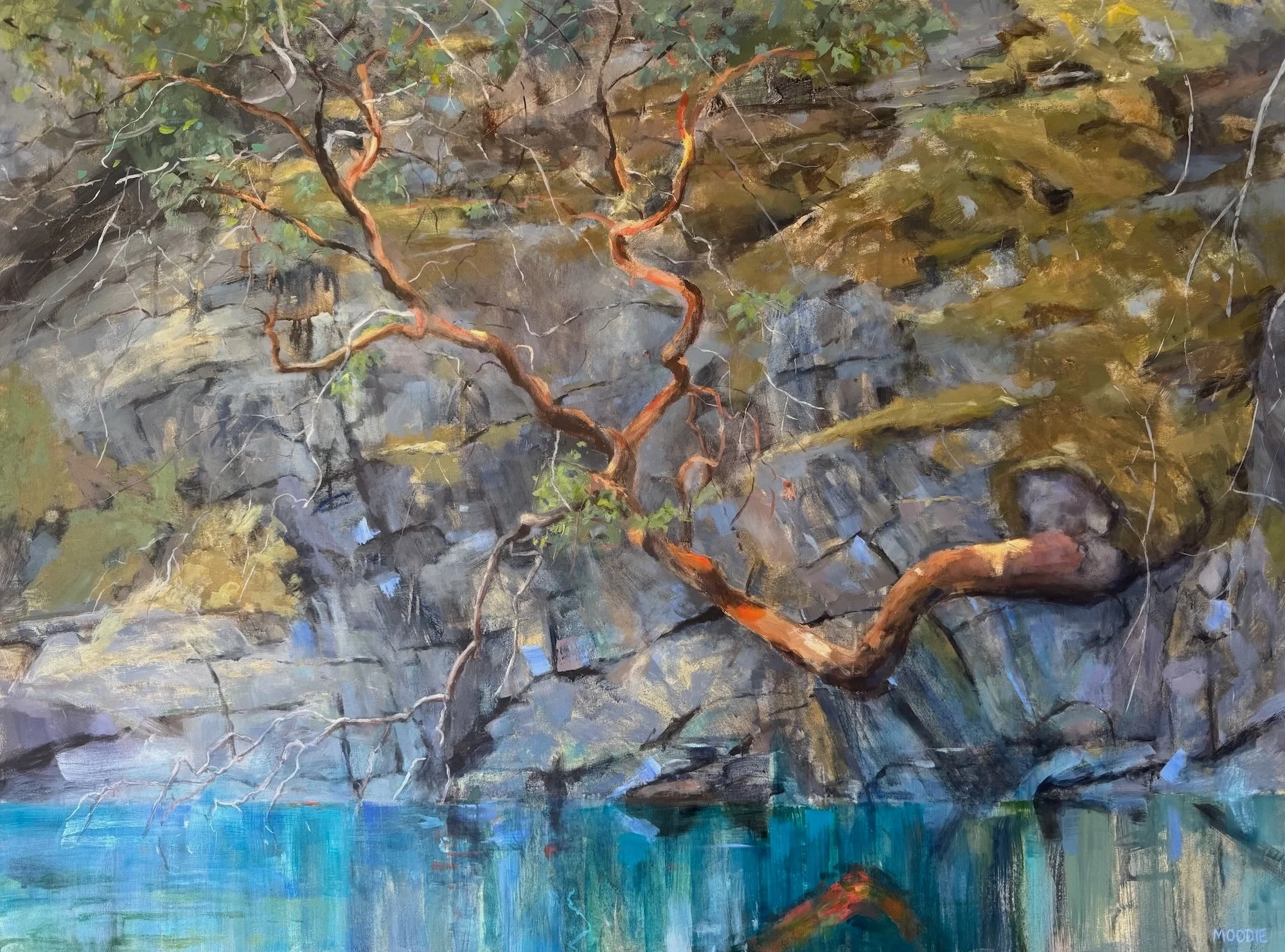 Hanging Out, 36x48x1.5"acrylic on canvas