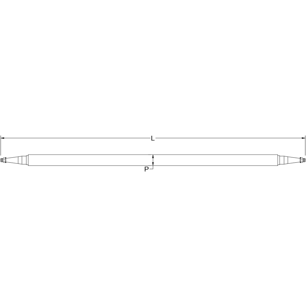 Bare trailer axle