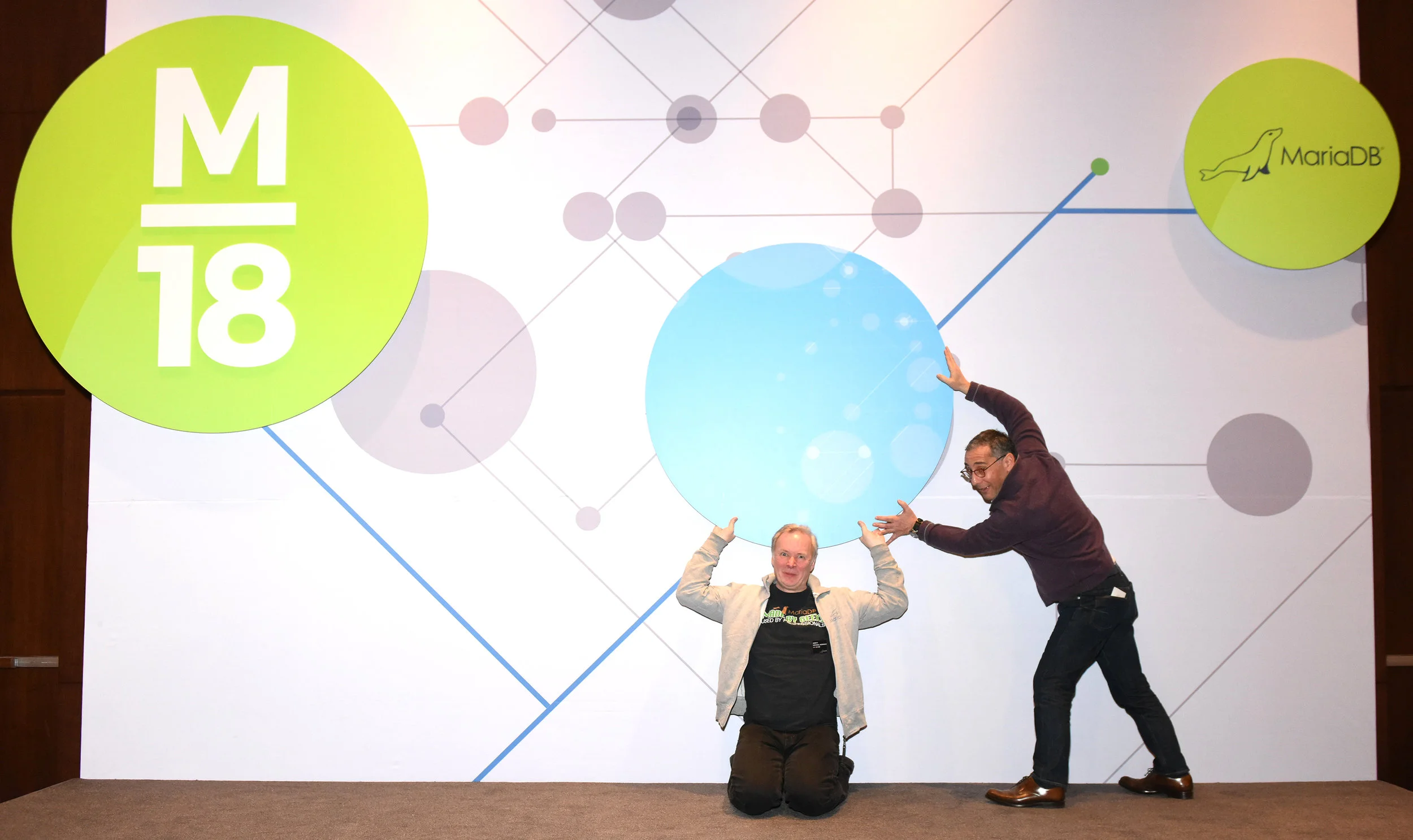 MariaDB CTO Monty Widenius and CEO Michael Howard.