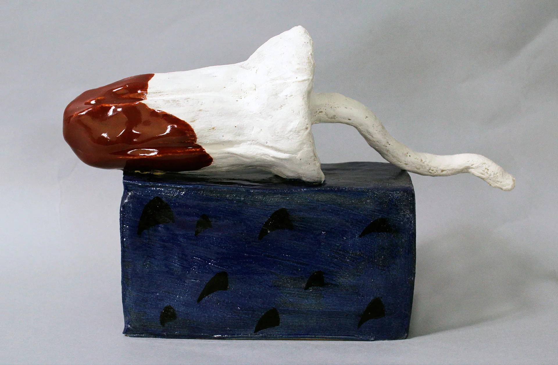 Flow Ceramic with Glaze 7" x 9 7/8" x 4" 2017