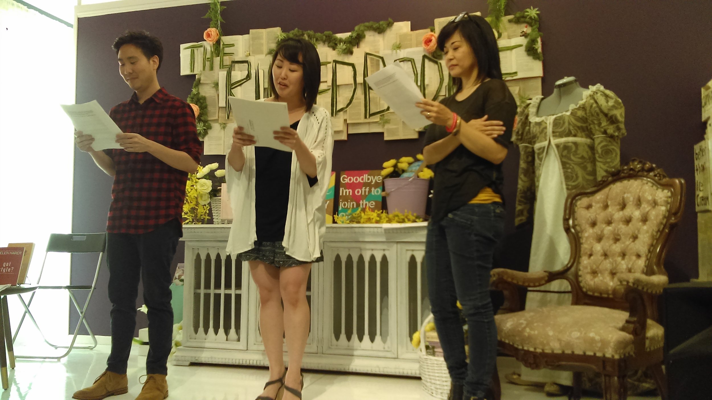 Will Choi (Asian AF, Drunk Monk Podcast, Kdrama Podcast) ; Julia Cho (Asian AF, Lizzie Bennet Diaries), Keiko Agena (Asian AF, Gilmore Girls)