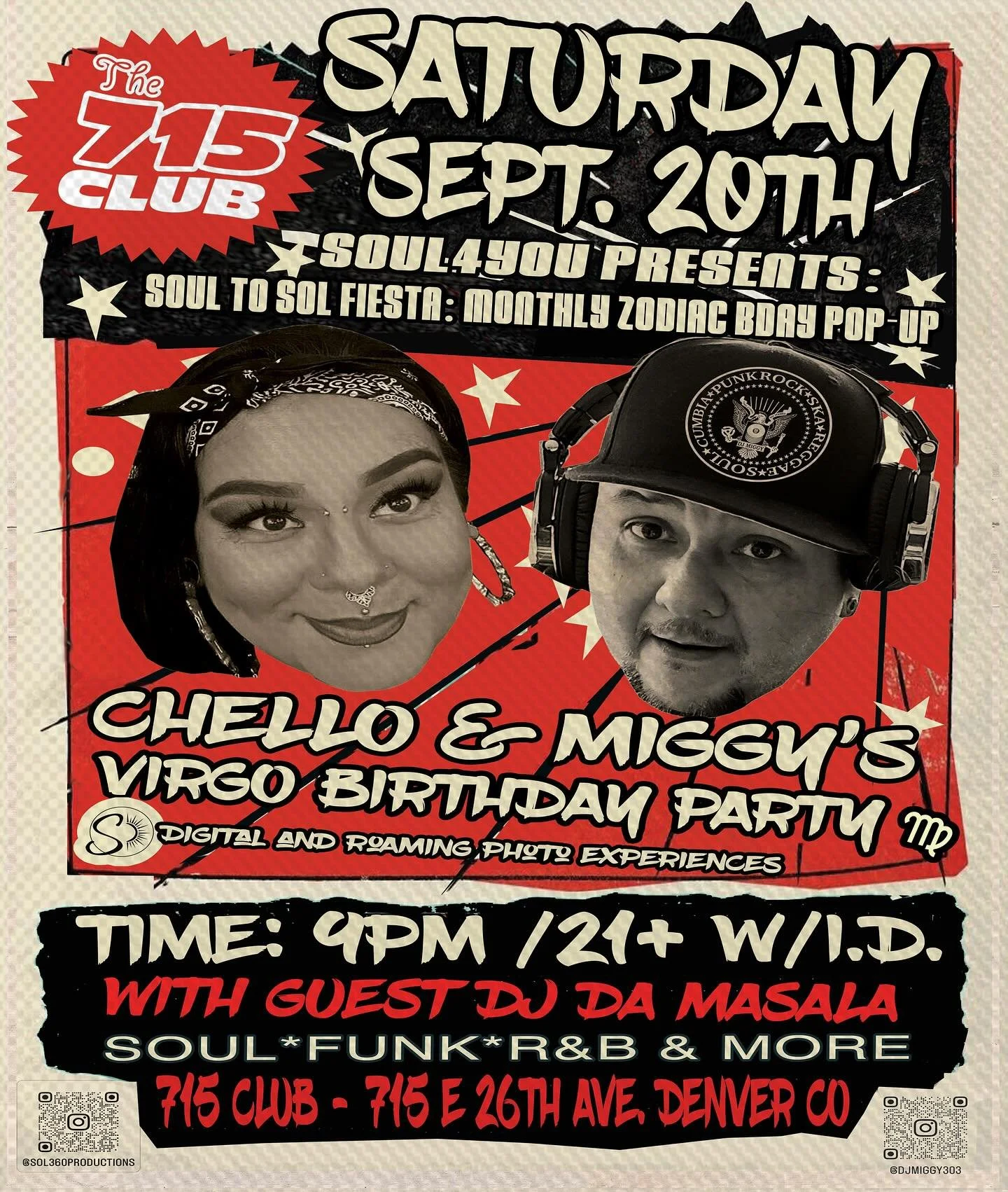 It&rsquo;s a god damn party at the club this weekend celebrating the birthdays of two of our favorites! @miggy7575 &amp; @chellocita_bonita !!! 🎈 @mimiv303 is guest DJing and the party is right all night! Come hang out and celebrate all the virgos!