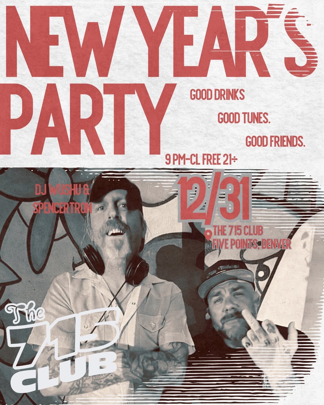 Get ready to party on New Year&rsquo;s! Ditch the overhyped spots and join us for an ripping night with two of Denver&rsquo;s best DJs, ⚡️ POWER HOUR ⚡️ from 9-10, and a champagne toast - all without a cover charge! Ring in &lsquo;26 at the legendary