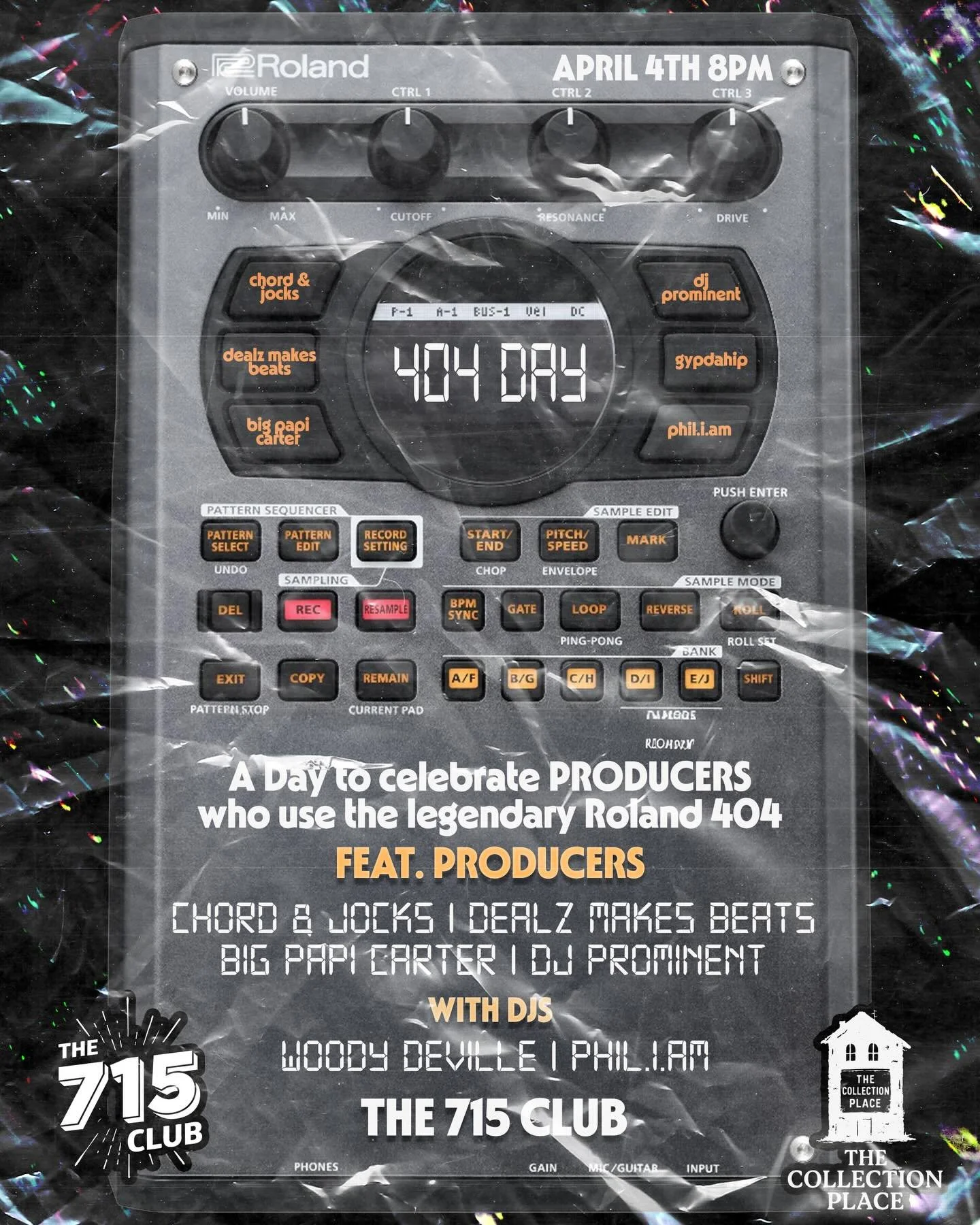 Join @715club on April 4th as we celebrate 404 Day! We're giving love to the pioneers who paved the way for underground hip hop and celebrating the local producers who keep the flame burning! Expect excellent beats, some amazing DJs, and a day to rem