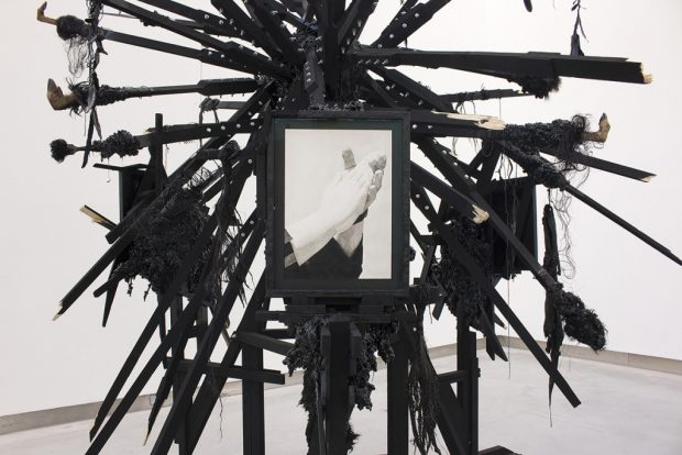 Stink fist 2, mixed media, by Marcel Vidal