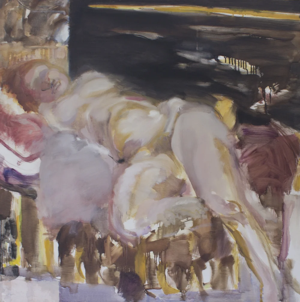 Collector Patrick Murphy bought this oil, Nude with Night Painting , by Barrie Cooke in 1978, for £800, from the Hendriks Gallery.