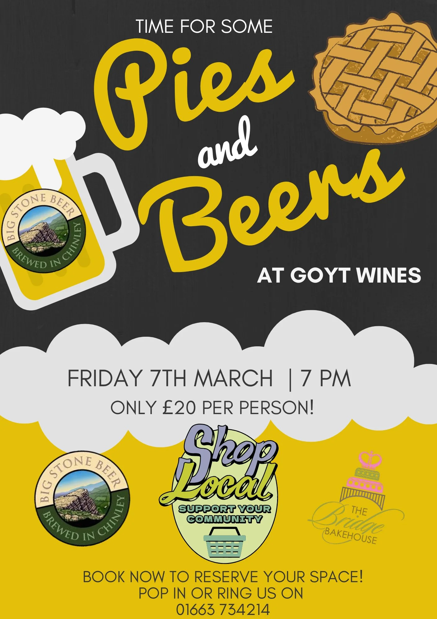 PIES and BEERS Evening - £20