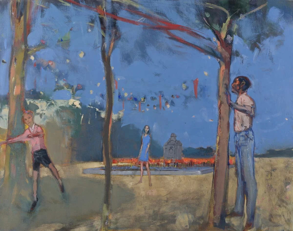 Le parc Huile sur toile - 100 x 75 cm