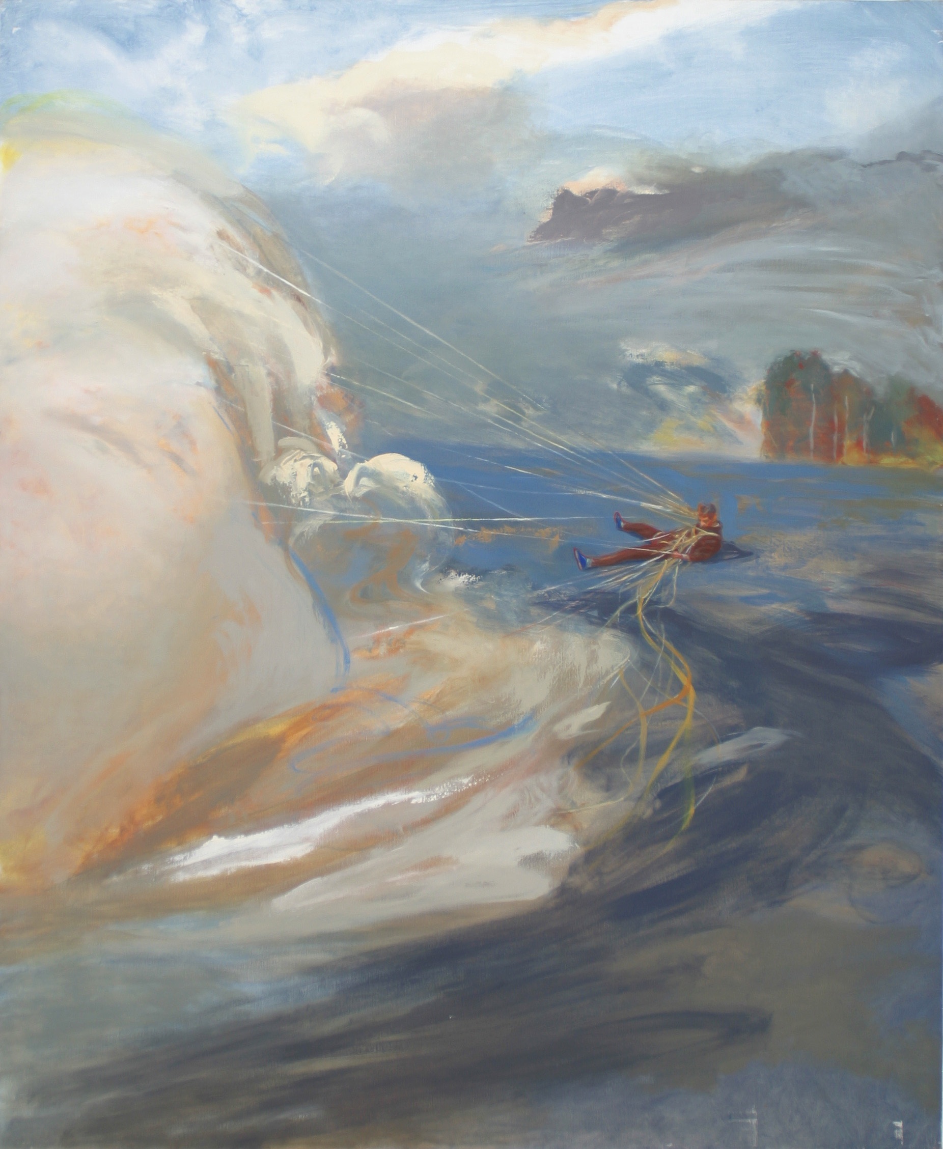    Le dompteur de nuages - huile sur toile - 190x160 cm -&nbsp;      Collection privée      