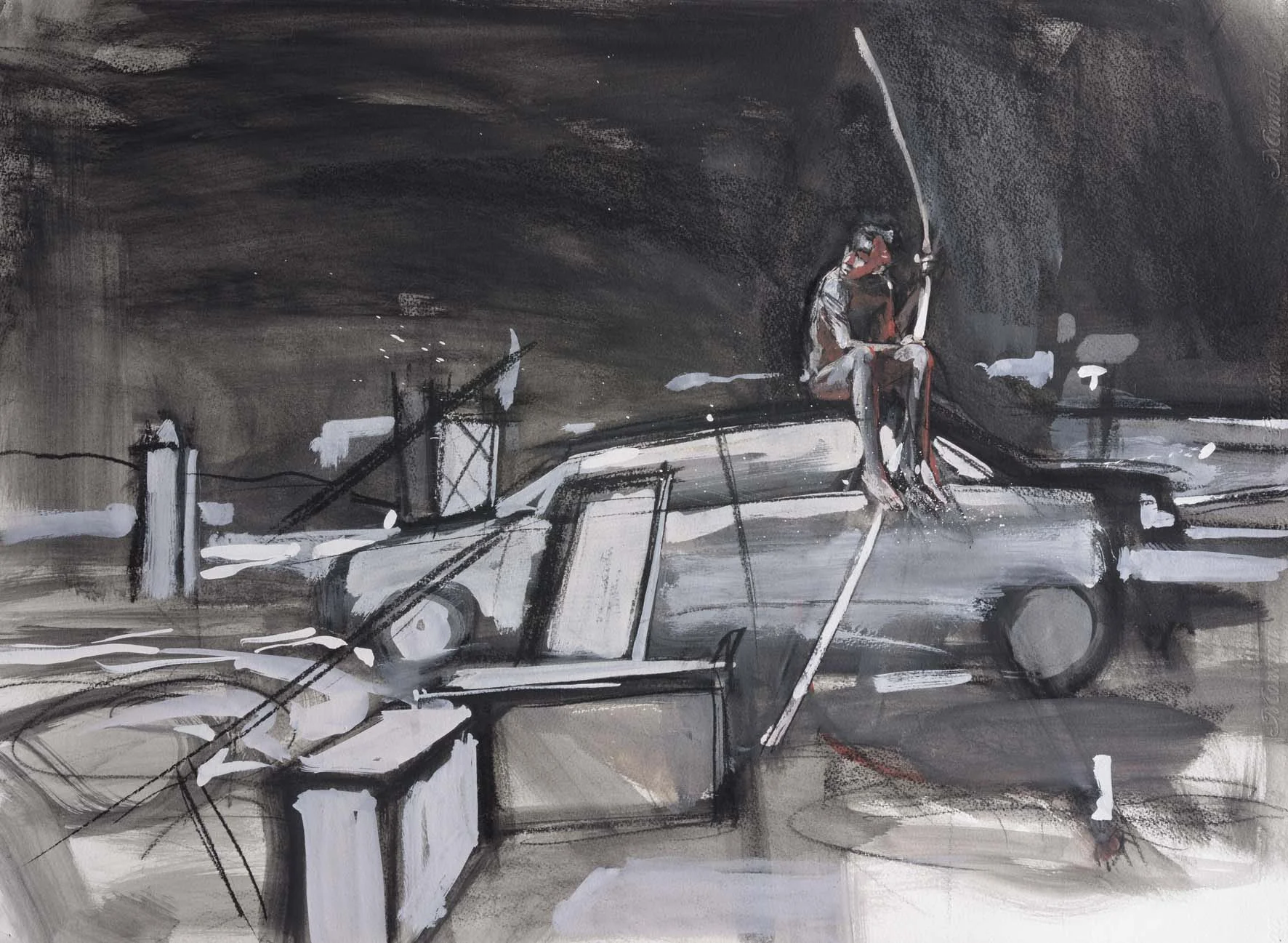 Civilisation Techniques mixtes sur papier 75x55 cm prix sur demande (photo: Guy Focant)